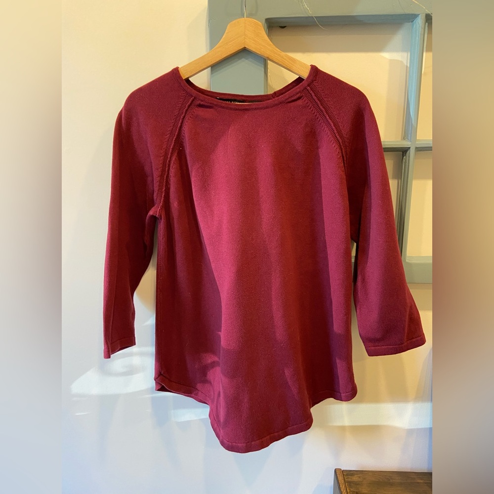 JEANNE PIERRE Burgundy Sweater